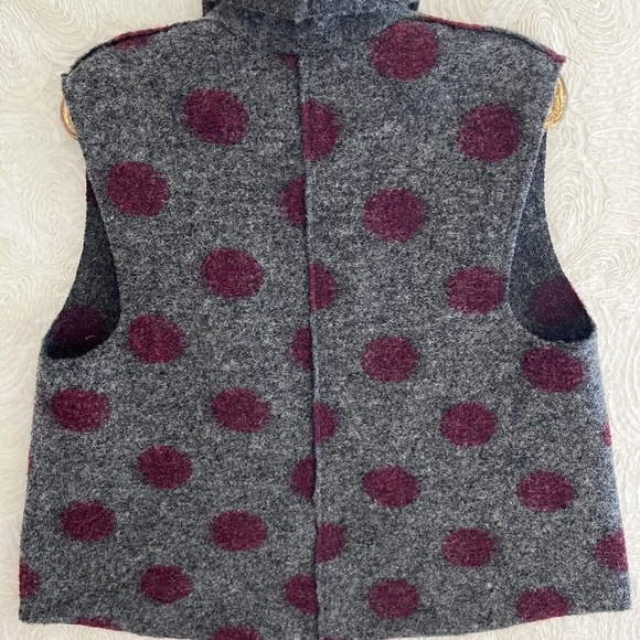 Gray Wool Open Front Vest, New with tags - Picture 5 of 5